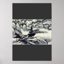 Trees In A Landscape By Kung Hsien (Best Quality) Posters