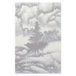 Trees In A Landscape By Kung Hsien (Best Quality) Stationery