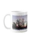 trees in a sunset mugs