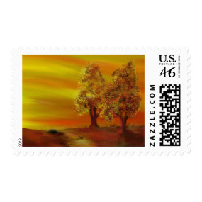 Trees in Autumn - Autumneve stamp