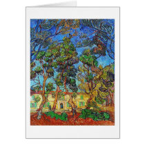 Trees in St-Paul Hospital Garden, Vincent van Gogh Greeting Card