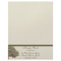 Trees In Tan Customized Letterhead