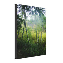 Trees & Meadow Wrapped Canvas Print