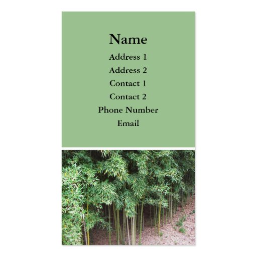 trees photo business card template