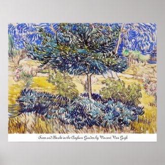 Trees Shrubs Asylum Garden Vincent Van Gogh Poster