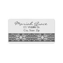 Treetop Spider's Web Black & White Address Labels