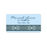 Treetop Spider's Web Ice Blue Address Labels