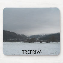 TREFRIW IN THE SNOW MOUSEMAT mousepads