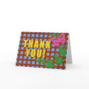 Trellis, Butterfly and Leaves Thank You Cards