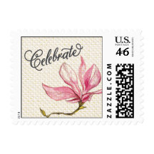 Trellis - Celebrate - 4C - Pink Postage Stamp