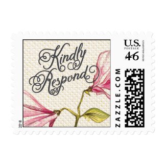 Trellis - Kindly Respond - 4C - Pink Postage Stamp