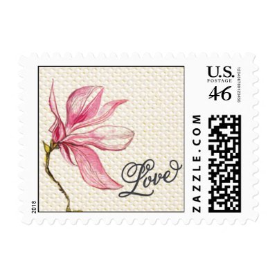 Trellis - Love - 4C - Pink Postage Stamps