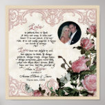 Trellis Rose Vintage - Art to Frame Personalized Poster