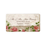 Trellis Rose Vintage Card Mailing Address Label
