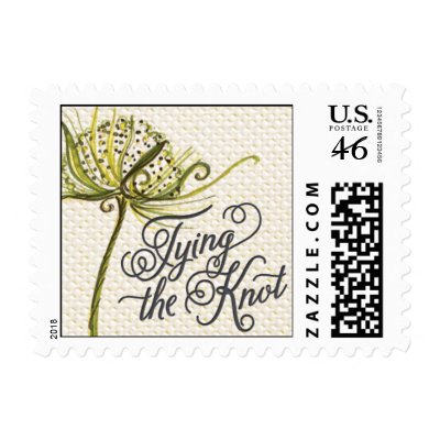 Trellis - Tying the Knot - 4C - Green Postage Stamp