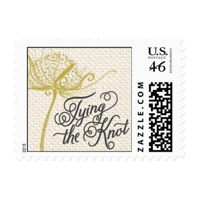 Trellis - Tying the Knot - Green Postage Stamp