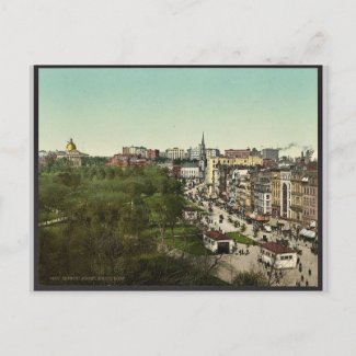 Tremont Street, Boston Mass. classic Photochrom postcard