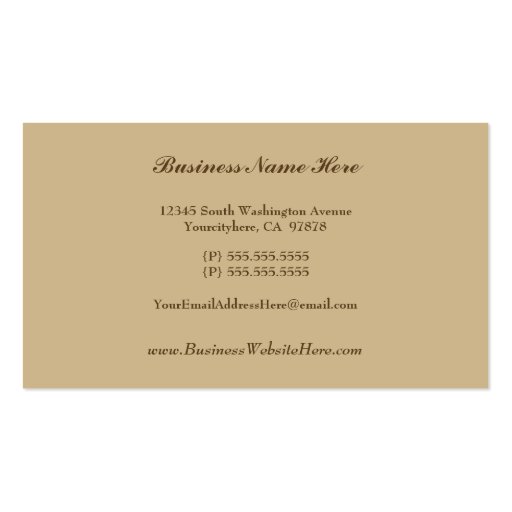 Trendy abstract peacock feathers business card (back side)