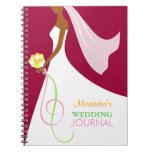 Trendy African American Bride's Wedding Journal notebooks