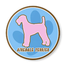 Trendy Airedale Terrier magnets by MenagerieMayhem Trendy Airedale Terrier magnets