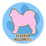 Trendy Alaskan Malamute Stickers