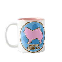 Trendy American Eskimo Dog mugs by MenagerieMayhem Trendy American Eskimo Dog mugs