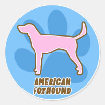 Trendy American Foxhound Stickers
