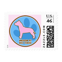 Trendy American Pit Bull Terrier Stamp