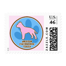 Trendy American Staffordshire Terrier postage