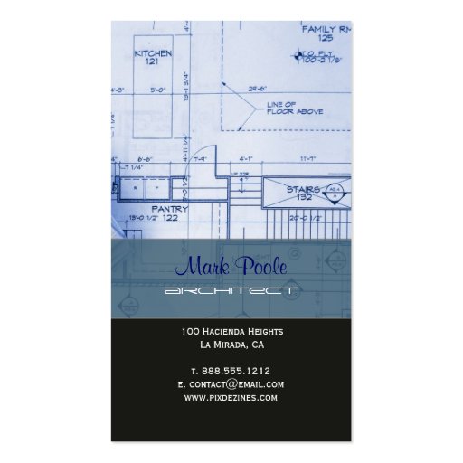 Trendy Architect business cards (back side)