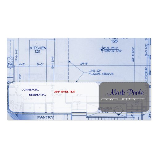 Trendy Architect business cards (front side)