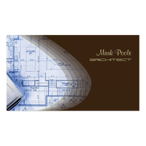 Trendy Architect business cards, dark chocolate (front side)