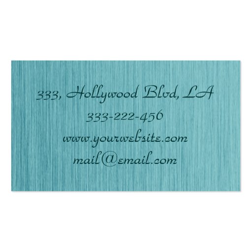 Trendy  attractive chevron silvery blue business card (back side)