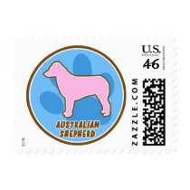 Trendy Australian Shepherd Postage Stamps