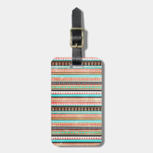 Trendy aztec bag tags