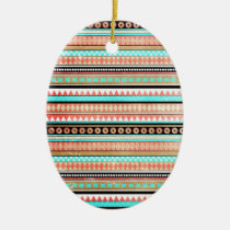 aztec, trendy, cute, mayan, illustration, vintage, funny, ornament, abstract, girly, tribal, modern, pattern, oval ornament, Ornament with custom graphic design