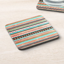 aztec, trendy, cute, illustration, vintage, funny, tribal, abstract, girly, background, cork, coaster, modern, pattern, mayan, indian, cork coaster, [[missing key: type_fuji_coaste]] with custom graphic design