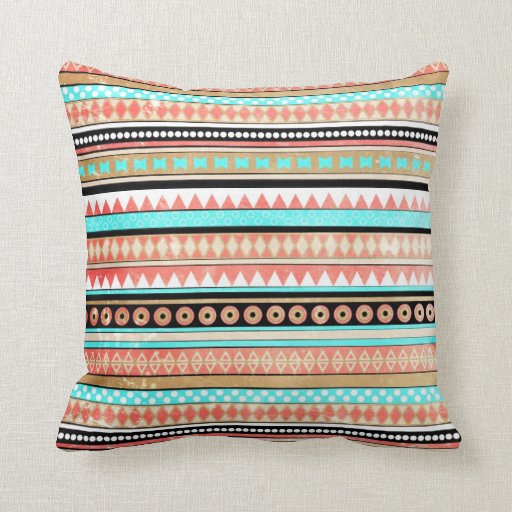 Trendy aztec throw pillows Zazzle