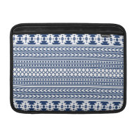 Trendy Aztec Tribal Print Geometric Pattern Blue Sleeve For MacBook Air