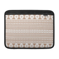 Trendy Aztec Tribal Print Geometric Pattern MacBook Sleeves