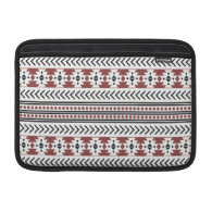 Trendy Aztec Tribal Print Geometric Pattern Red MacBook Air Sleeves
