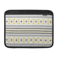 Trendy Aztec Tribal Print Geometric Pattern Yellow Sleeves For MacBook Air