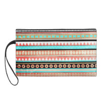 Trendy aztec wristlet purse