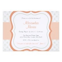 Trendy Baby Dedication Christening Invitation