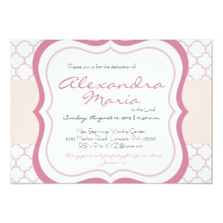 Trendy Baby Dedication Christening Invitation