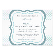 Trendy Baby Dedication Christening Invitation
