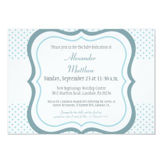 Trendy Baby Dedication Christening Invitation