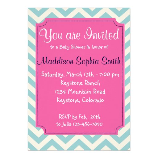 Trendy Baby Shower Invitations (front side)