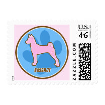 Trendy Basenji Postage Stamps
