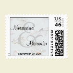 Trendy Birdcages And Flowers Save The Date Postage stamps